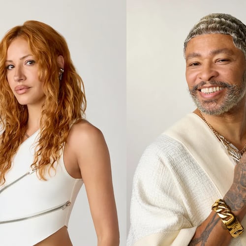 Atlanta residents Jennifer Daniels and Octavius Terry are competing on Season 22 of "Project Runway," which debuted July 10, 2026 on Freeform and Hulu/Disney+. (Courtesy of Disney+)