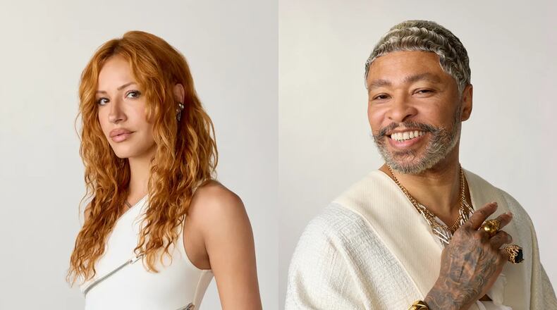 Atlanta residents Jennifer Daniels and Octavius Terry are competing on Season 22 of "Project Runway," which debuted July 10, 2026 on Freeform and Hulu/Disney+. (Courtesy of Disney+)