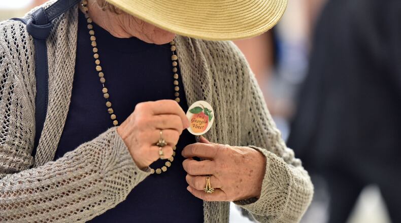 Wear your "I Voted" sticker tomorrow to get deals and specials at metro Atlanta restaurants. / HYOSUB SHIN / HSHIN@AJC.COM