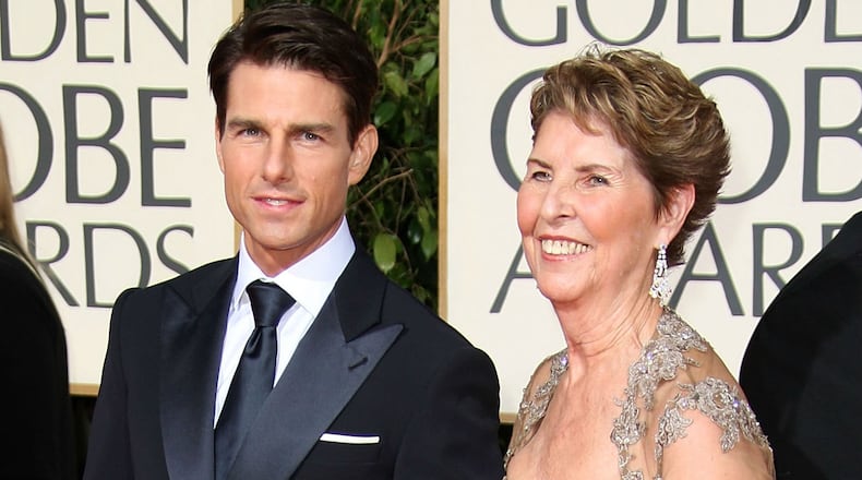 BEVERLY HILLS, CA - JANUARY 11: Actor Tom Cruise arrives with his mother Mary Lee South at the 66th Annual Golden Globe Awards held at the Beverly Hilton Hotel on January 11, 2009 in Beverly Hills, California. Cruise's mother died at age 80 in February 2017. (Photo by Frazer Harrison/Getty Images)