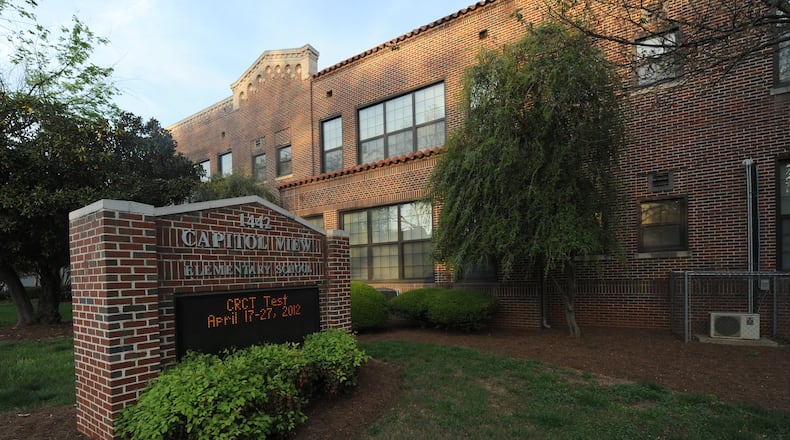 The former Capitol View Elementary School is one of 16 properties that consultants said Atlanta Public Schools should consider getting rid of. (AJC file photo)