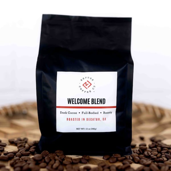 Bags of whole bean or ground coffee, as well as coffee subscriptions, can be purchased through the company’s website https://shop.refugecoffeeco.com/.