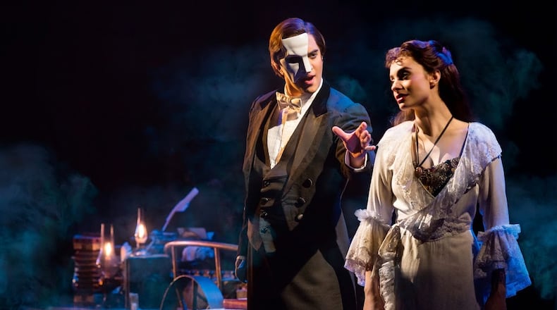 Cooper Grodin as The Phantom and Julia Udine as Christine Daae. Photo: Matthew Murphy