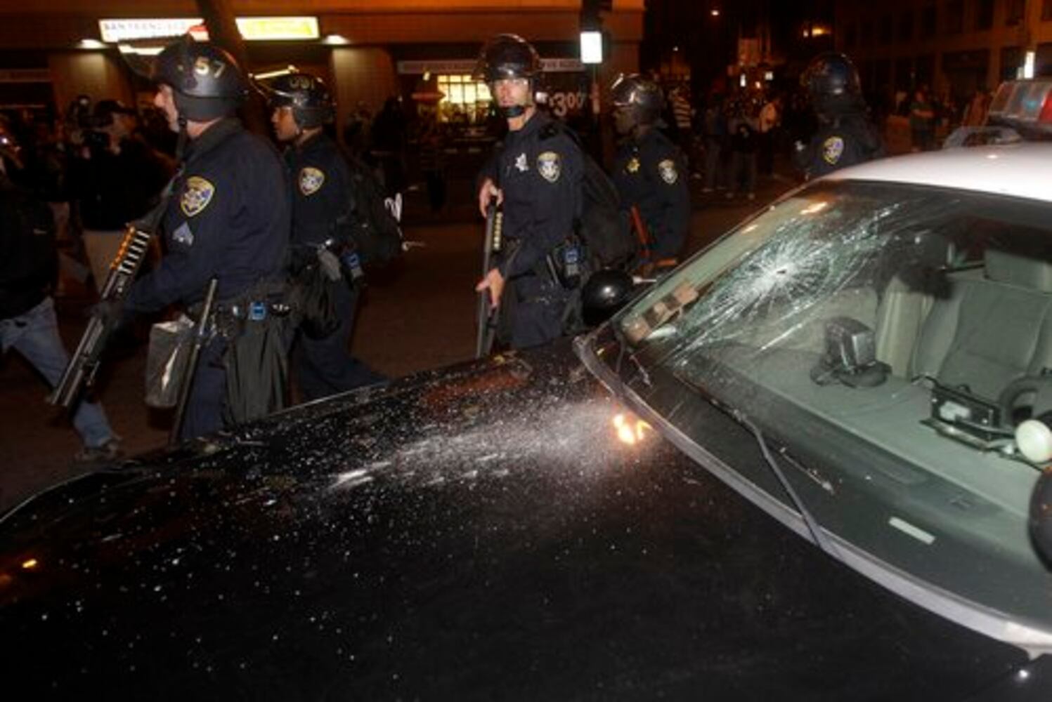 Reaction to BART verdict in Oakland