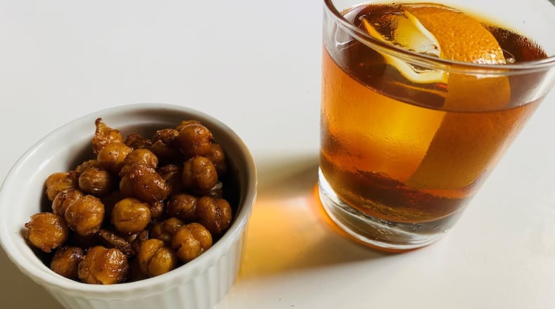 Leon’s fried chickpeas with Moroccan spice make a great snack for cocktail time. CONTRIBUTED BY BOB TOWNSEND