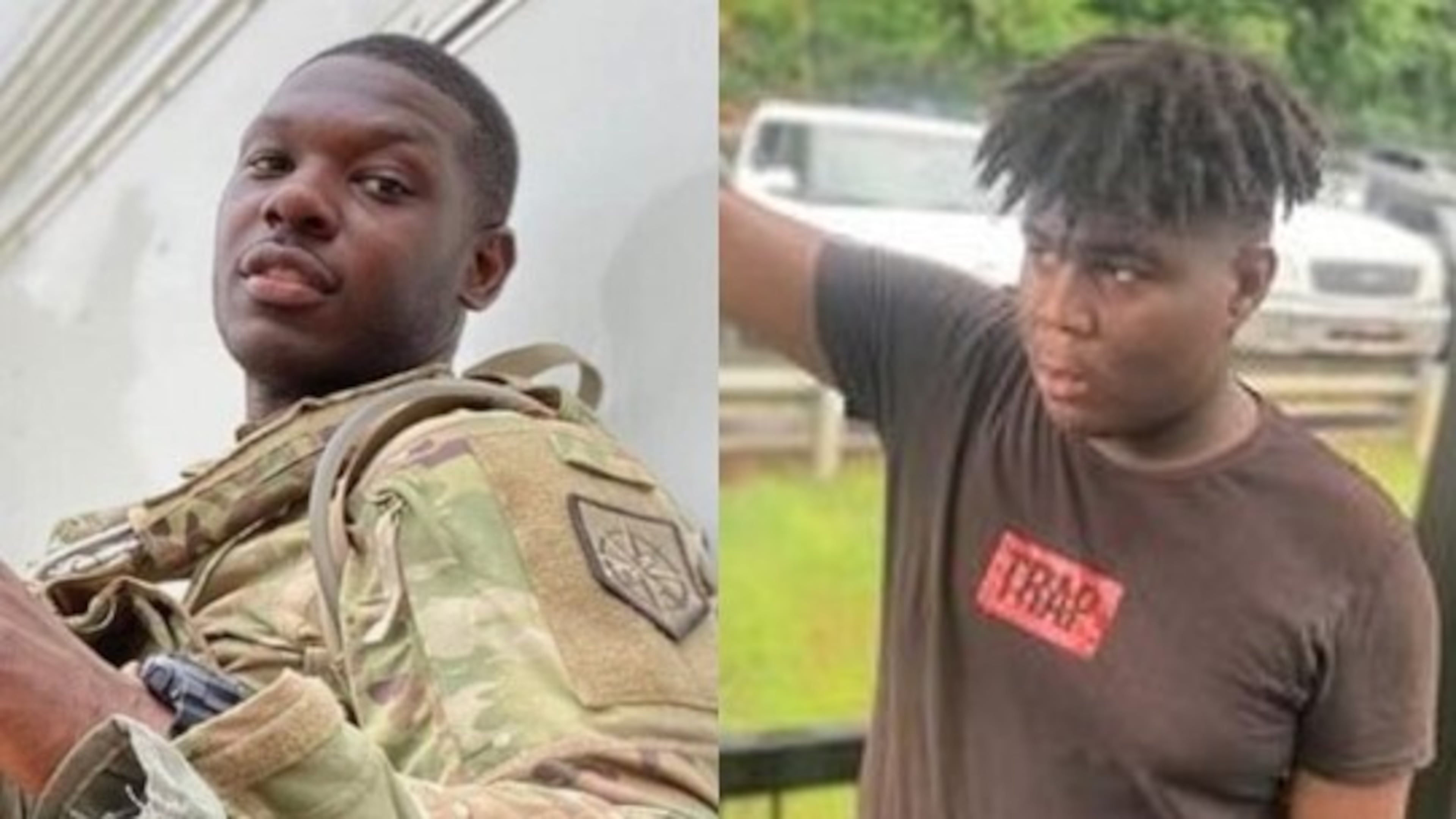 Korri Kesean Jackson (left) and Jalen Leonard Curtis were killed within minutes of each other on April 20, 2023. Jackson had served years in the U.S. Army and the Georgia National Guard. (Courtesy)