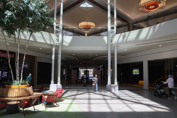 Shoppers walk through North Point Mall in Alpharetta on April 10, 2026. (Arvin Temkar/AJC)