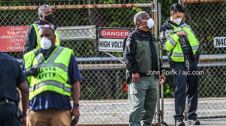 A train leaving the Brookhaven station about 6:45 a.m. Tuesday hit and killed a trespasser on the tracks, transit agency spokeswoman Stephany Fisher told AJC.com.