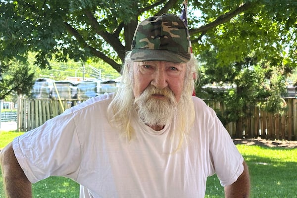 Stacey Roles, 77, poses for a photo, Tuesday, June 24, 2025 in Front Royal, Va. (AP Photo/Gary Fields)