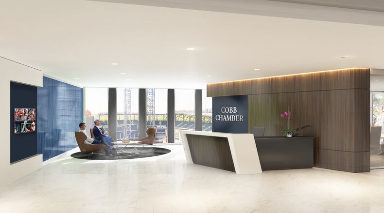 The Cobb Chamber of Commerce will move into the 10th floor of a building a 1100 Circle 75 Parkway.