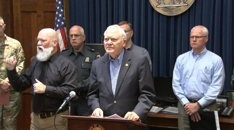 <p>Gov. Nathan Deal provides updates after Irma hits Georgia</p>