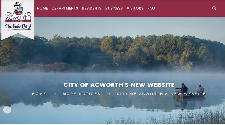 Acworth has a new website that still can be accessed through acworth.org. Courtesy of Acworth