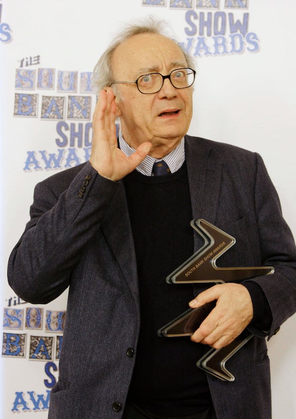 FILE - Austrian musician Alfred Brendel poses with his Classical Music Award for 'Retirement Concerts" at the South Bank Awards in London on Jan. 20, 2009. (AP Photo/Joel Ryan, File)