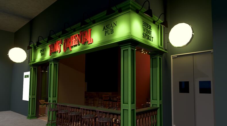 A rendering of Tang's Oriental, an Asian pub set to open in Politan Row at Ashford Lane in February. (Courtesy of Tang's Oriental)