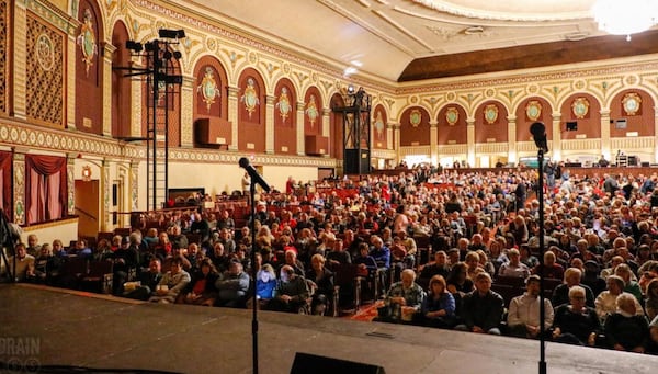A view from the stage of the historic, and some say haunted, Lorain Palace Theater in Lorain, Ohio.