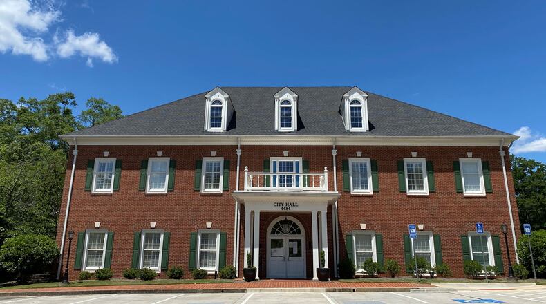 In this week before Christmas, city office locations in Powder Springs are moving temporarily while new city offices are constructed in place of the present Municipal Court. The City Hall, shown here, will be replaced with apartments and retail. (Courtesy of Powder Springs)