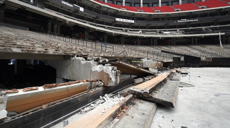 How the interior of the Georgia Dome looked on Aug. 2.