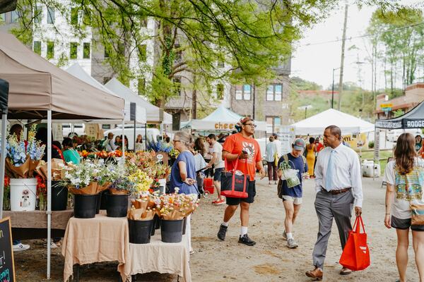 Grant Park Farmers Market is one of Atlanta’s largest farmers markets, with vendors offering everything from locally grown flowers to locally made cheese and pasture-raised meats. (Courtesy of Community Farmers Markets)