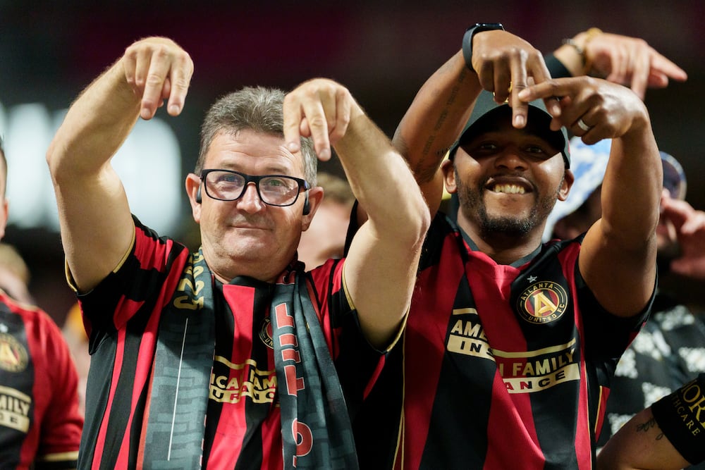 Atlanta United fans celebrate on-the-field things in 2024.