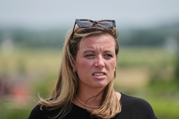 Shannon Keeler speaks during an interview with The Associated Press in Gettysburg, Pa., Thursday, July 17, 2025. (AP Photo/Matt Rourke)