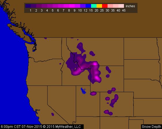 Northwest Snow Depth Loop
