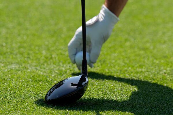 Brian Harman tees it up on the ninth hole during the first round at the Masters golf tournament, Thursday, April 10, 2025, in Augusta, Ga. (AP Photo/Ashley Landis)