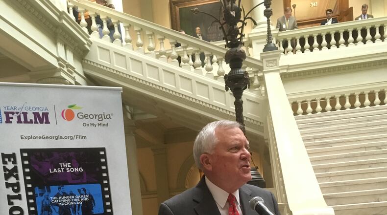 Gov. Nathan Deal was among the state officials celebrating the booming film industry during Film Day in March 2017. Photo: Jennifer Brett