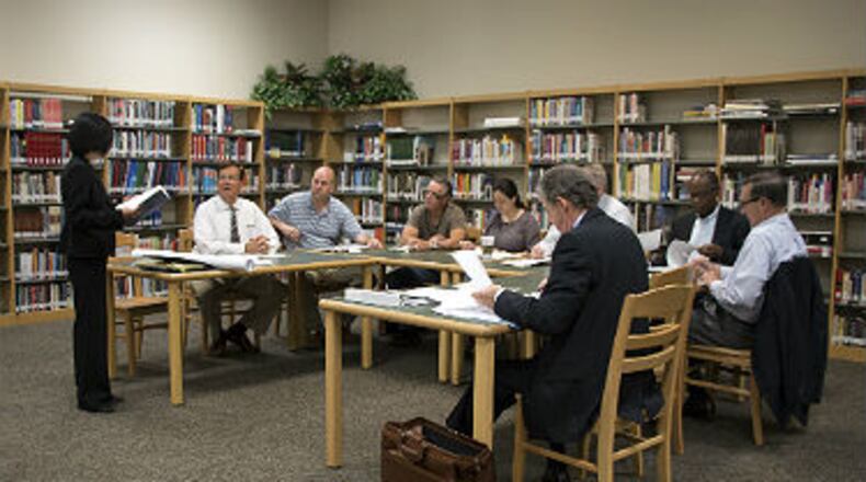 Lilburn Community Improvement District Board of Directors working on new strategic plan. Courtesy of Lilburn CID