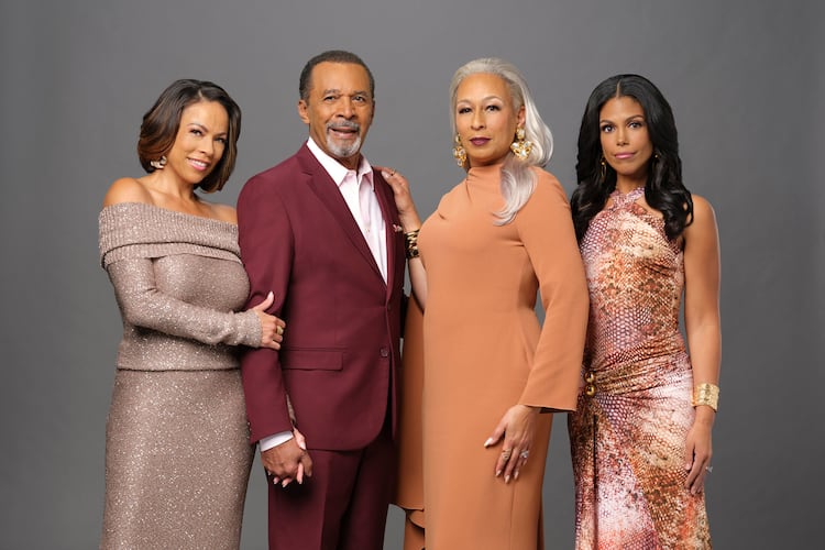 "Beyond the Gates" focuses on the Dupree family: Daphnee Duplaix as Dr. Nicole Dupree Richardson, Clifton Davis as Vernon Dupree, Tamara Tunie as Anita Dupree and Karla Mosley as Dani Dupree. (Quantrell Colbert/CBS ©2025 CBS Broadcasting Inc. All rights reserved)