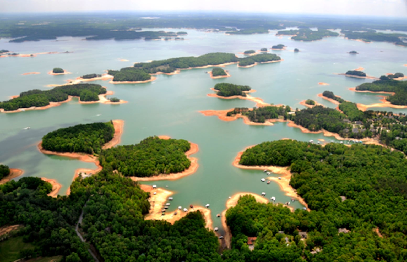 On a May day, Lake Lanier from the air