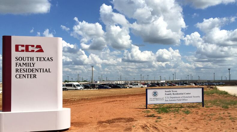 The South Texas Family Residential Center holds about 1,800 women and children in Dilley, Texas.
