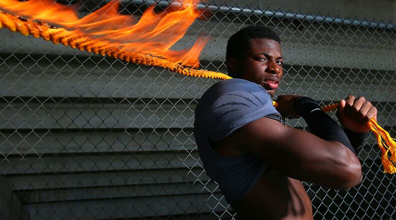 Defensive end Lorenzo Carter was one of the state's top prospects out of Norcross. (Curtis Compton / AJC)