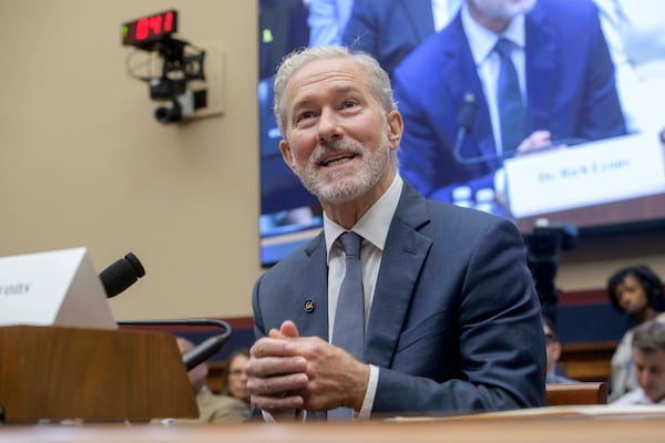 Dr. Rich Lyons, Chancellor, University of California, Berkeley, testifies during a House Committee on Education and Workforce Committee hearing on "Antisemitism in Higher Education: Examining the Role of Faculty, Funding, and Ideology" on Capitol Hill, Tuesday, July 15, 2025, in Washington. (AP Photo/Rod Lamkey, Jr.)