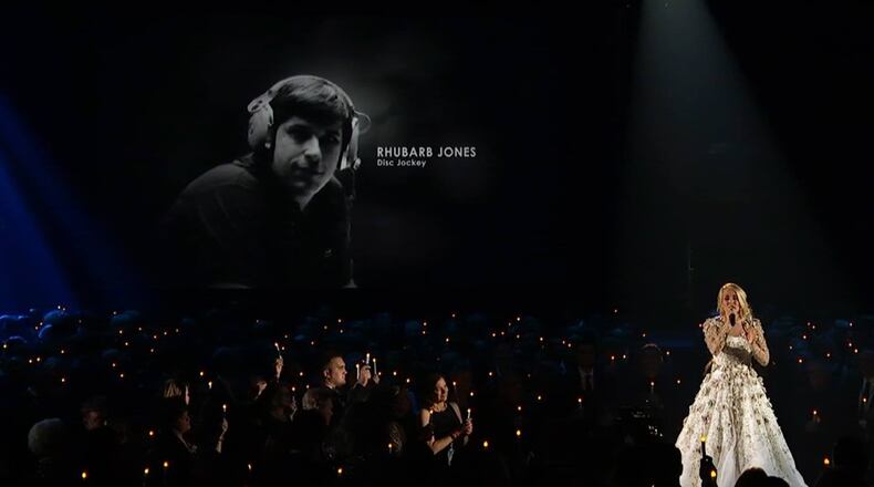 Rhubarb Jones, who died earlier this year of a heart attack, was honored at the 2017 CMA Awards on ABC Wednesday night.