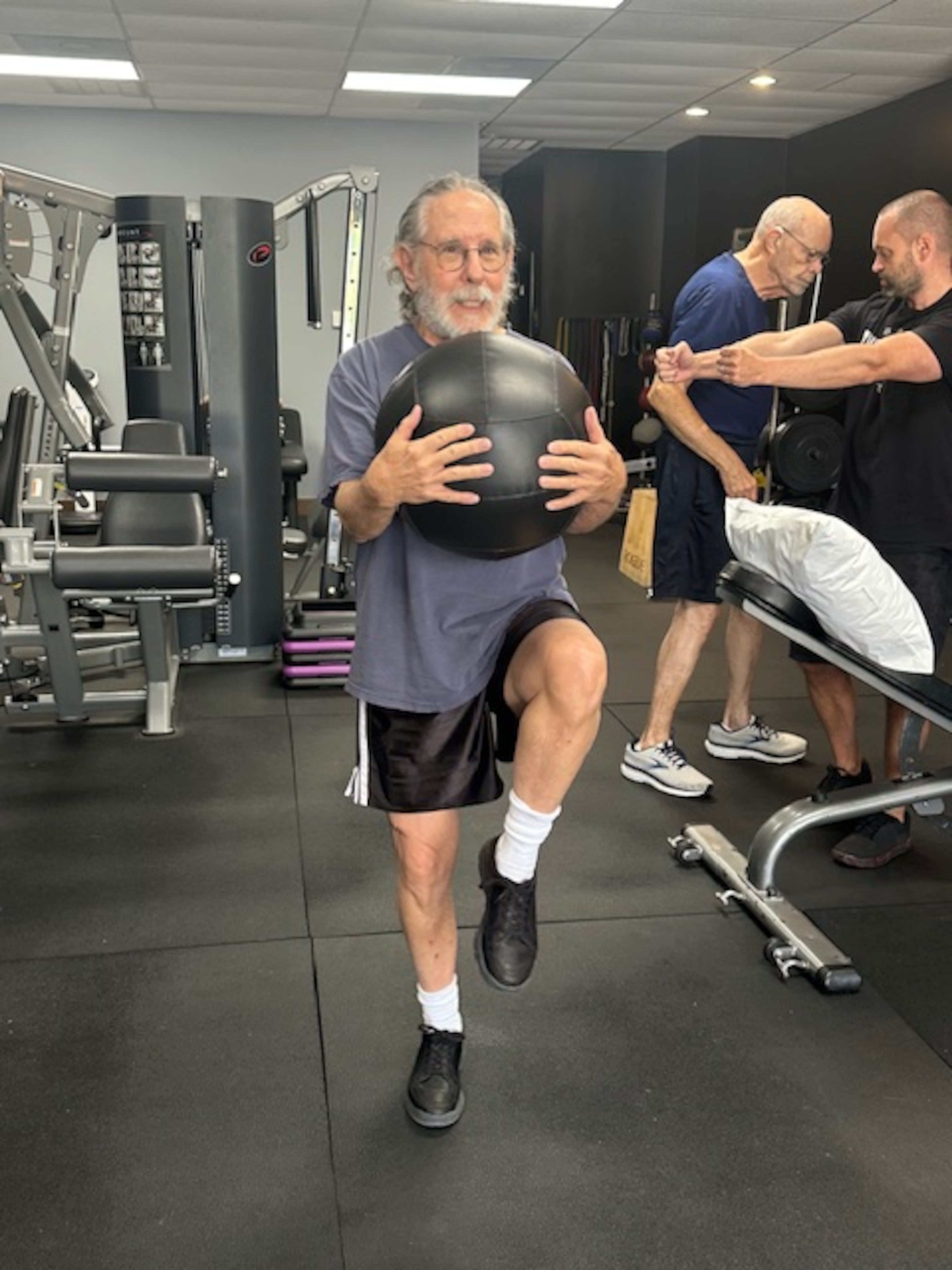 Bruce Powell works on balancing at Strength. Balance. Mobility. in Kennesaw, Georgia. (Courtesy of Seth Carver)