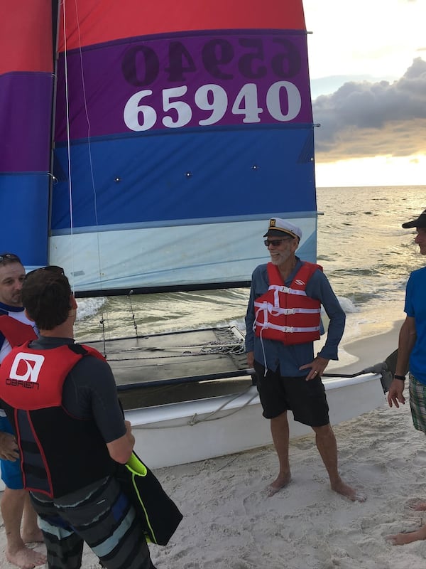 Sailing was also a passion for Ken Rosskopf (in hat), according to his son, Erik. (Courtesy)