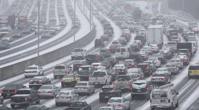 The roadways were troublesome for many commuters on Tuesday.