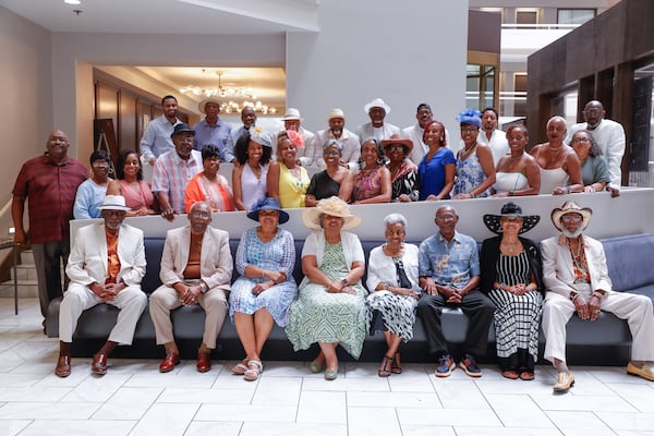 The Thornton family poses for a group photo during their annual reunion held in Atlanta in June 2025. 