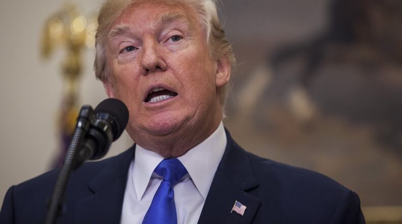 President Donald Trump speaks at the White House on Aug. 2, 2017 (Photo by Zach Gibson - Pool/Getty Images)
