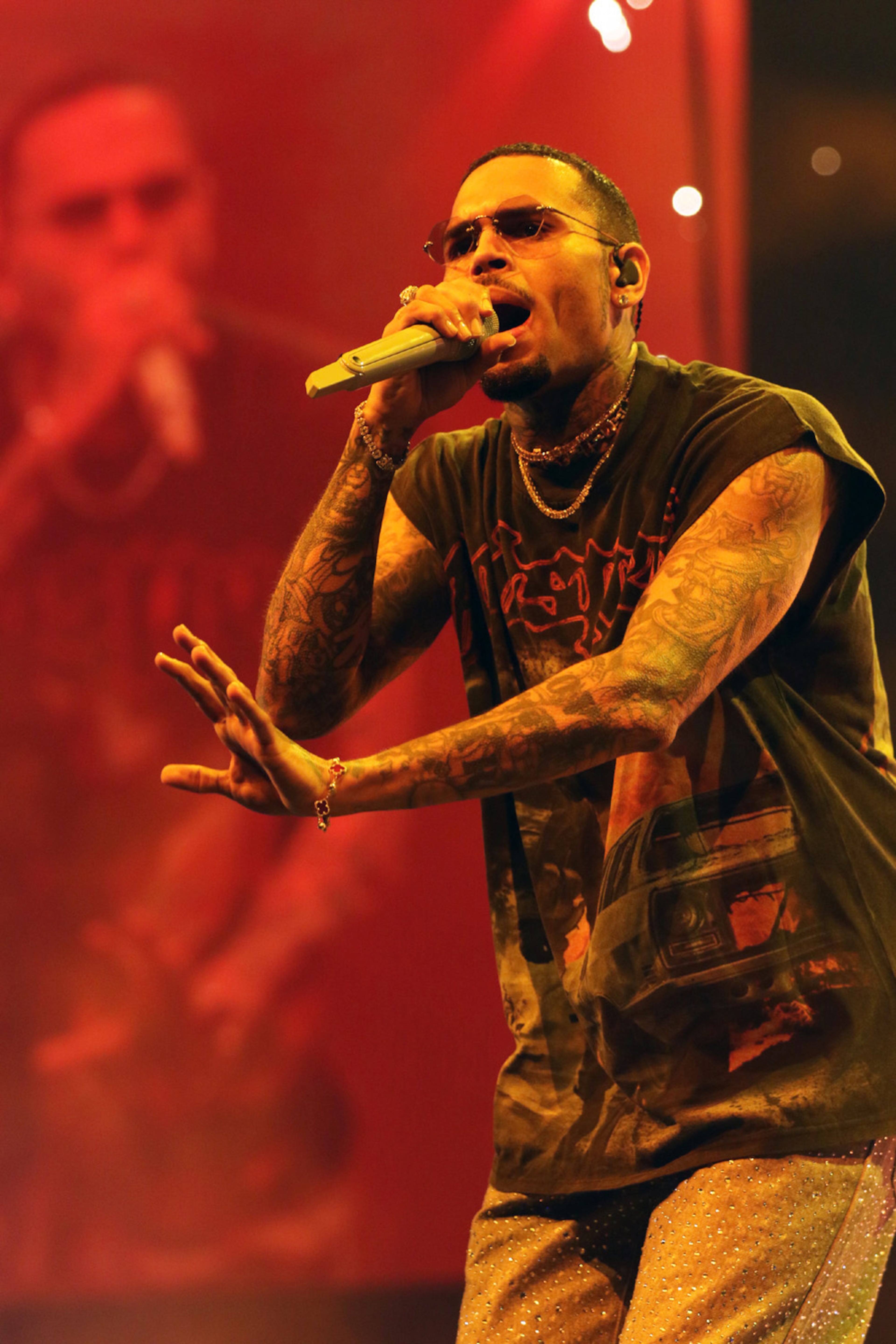 Chris Brown performed at a sold-out State Farm Arena in July 2024 as part of his 11:11 Tour. (Robb Cohen for the AJC 2024)