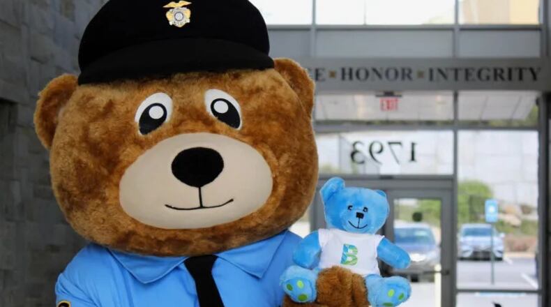 Brook the Bear was modeled after the Brookhaven Police Department’s Barry the Bear, a friendly bear dressed as a police officer. (Courtesy of Explore Brookhaven)