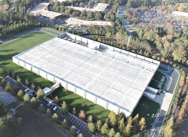 This is a marketing photo for an aging data center at 4905 North Point Parkway, which was listed for sale by real estate services firm JLL in 2025. (Courtesy of JLL)