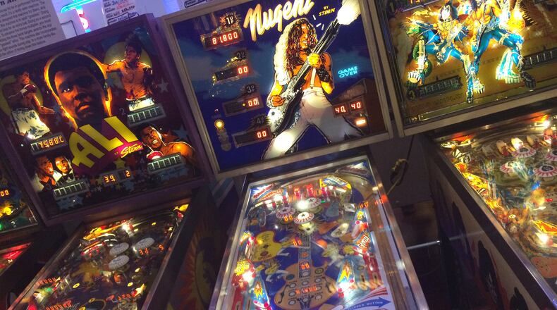 The Silverball Museum in Delray Beach has 88 pinball machines and other games to play. (Richard Tribou/Orlando Sentinel/TNS)