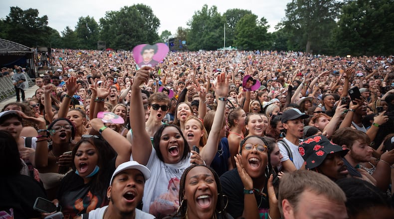 Fans are energized for the second day of performances at Music Midtown on Sunday, September 19, 2021, in Piedmont Park. (Photo: Ryan Fleisher for The Atlanta Journal-Constitution)