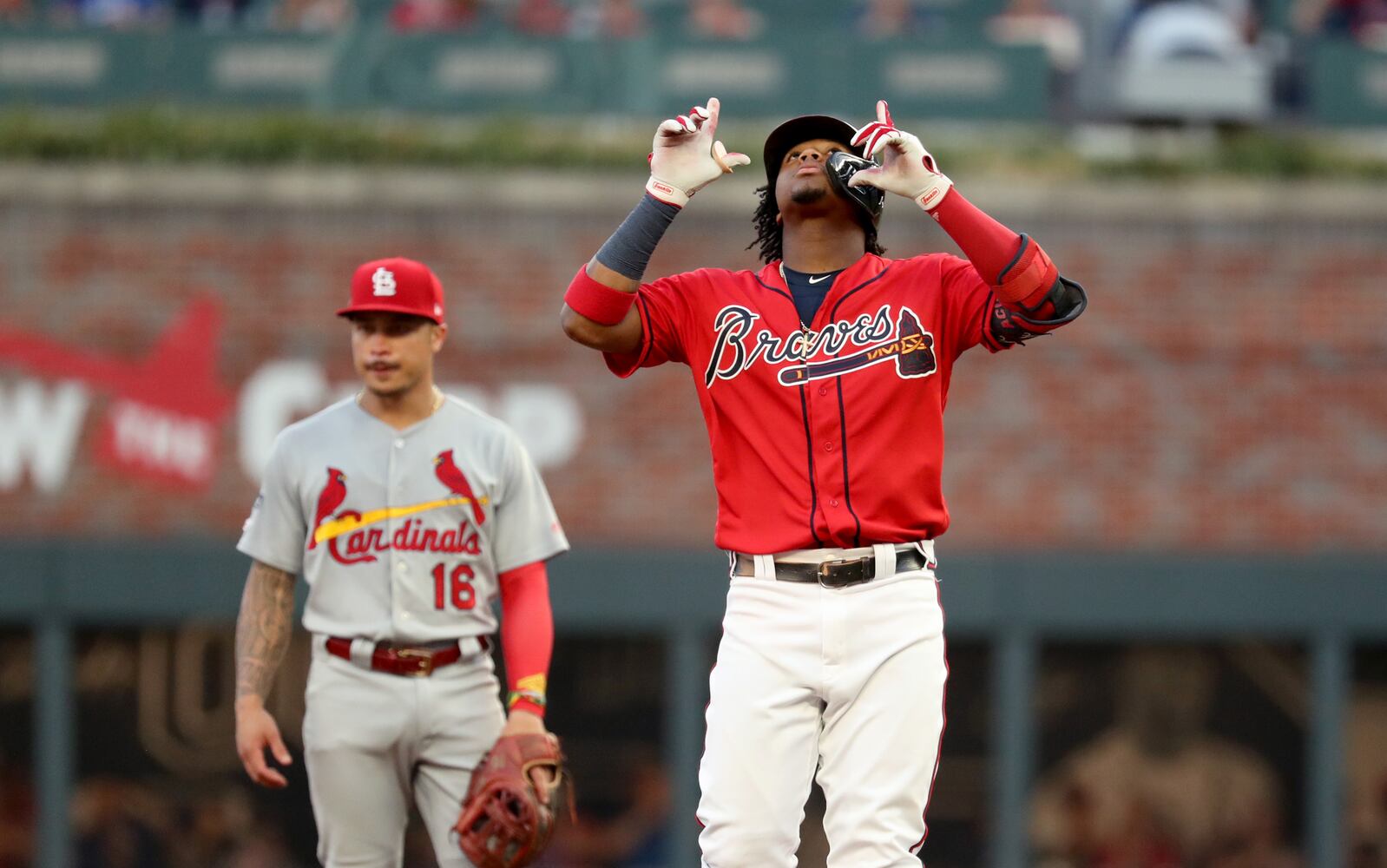Photos: Braves bounce back, shut out Cardinals in Game 2 of playoffs