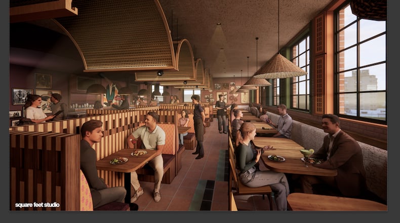 A rendering of Chicheria MX Kitchen at The Works.