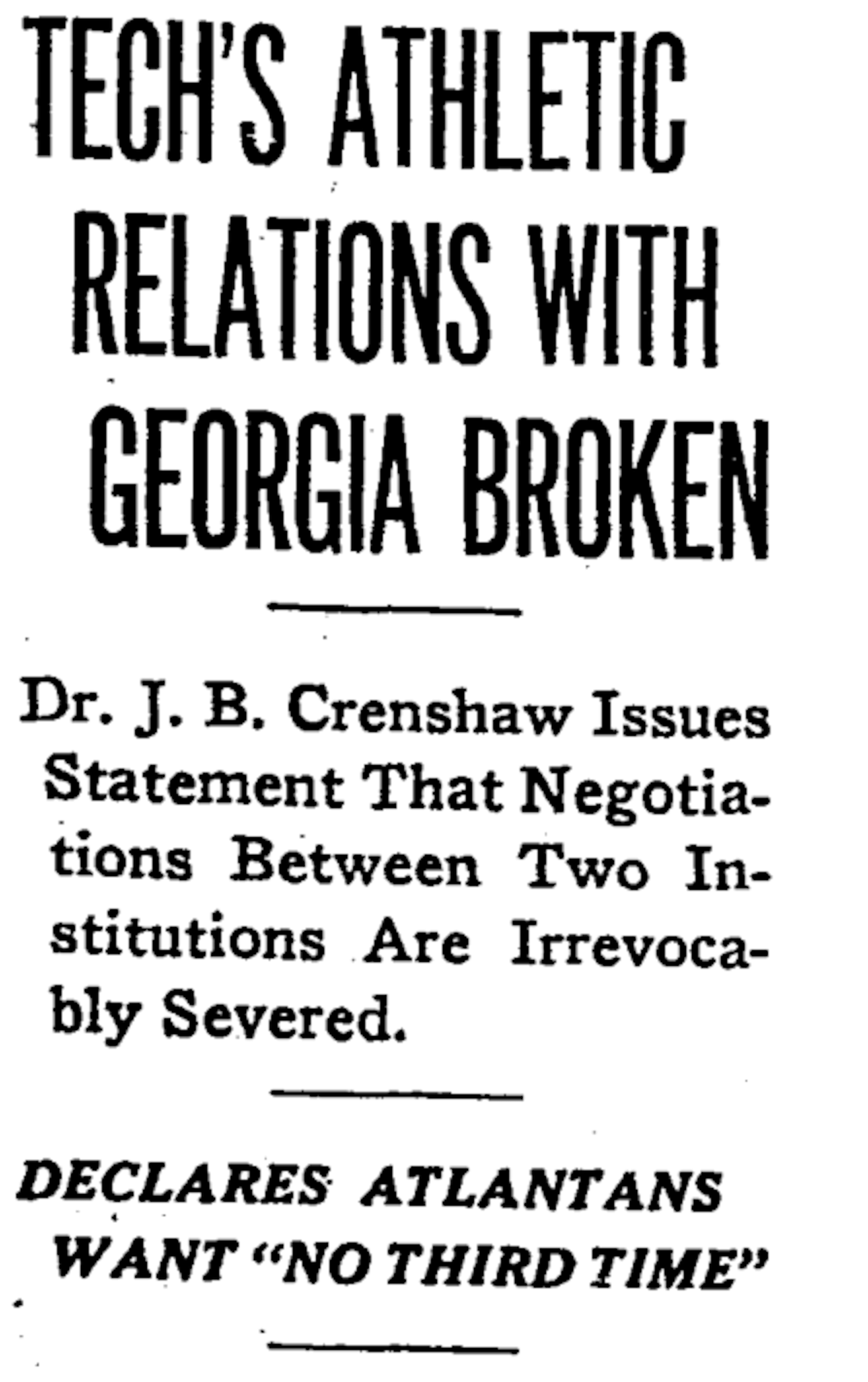 Part of a story published in the Atlanta Constitution on May 23, 1919.