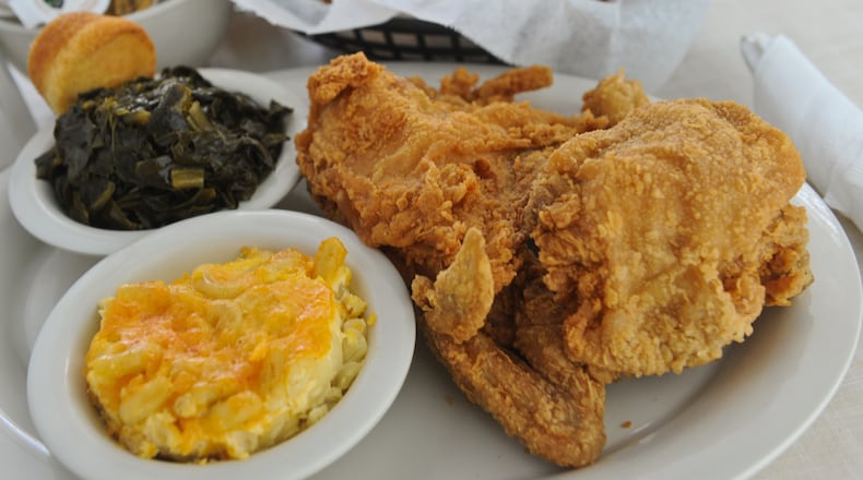 Atlanta classic Mary Mac's Tea Room dishes up Southern classics like fried chicken, collard greens and macaroni and cheese.  Becky Stein for The AJC