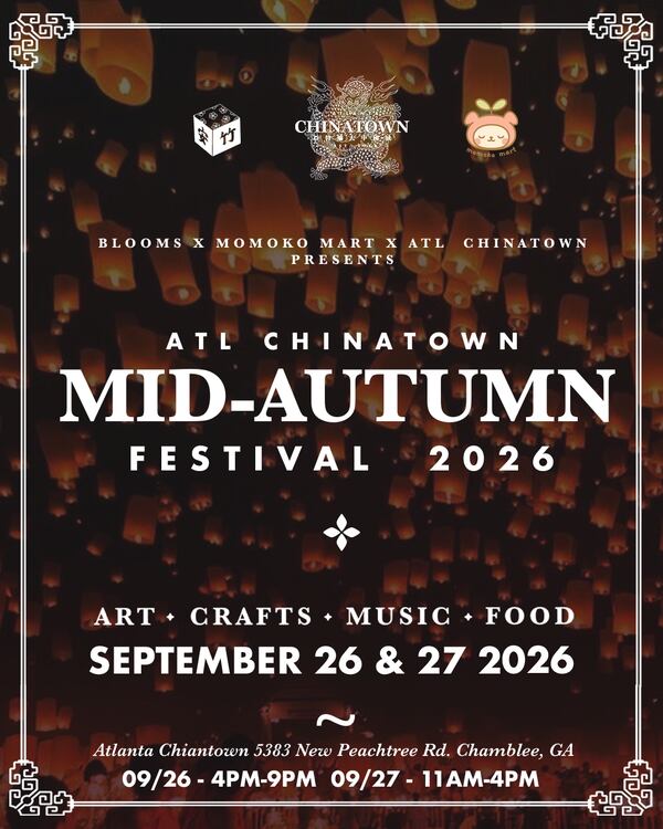 Flyer promoting the two-day Chinatown Mid-Autumn Festival at Chinatown Plaza in Chamblee