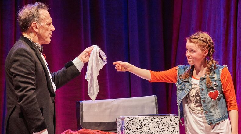 “The Dancing Handkerchief,” a co-production between Theatrical Outfit and Flying Carpet Theatre, features Tom Key and Devon Hales. CONTRIBUTED BY CHRISTOPHER BARTELSKI